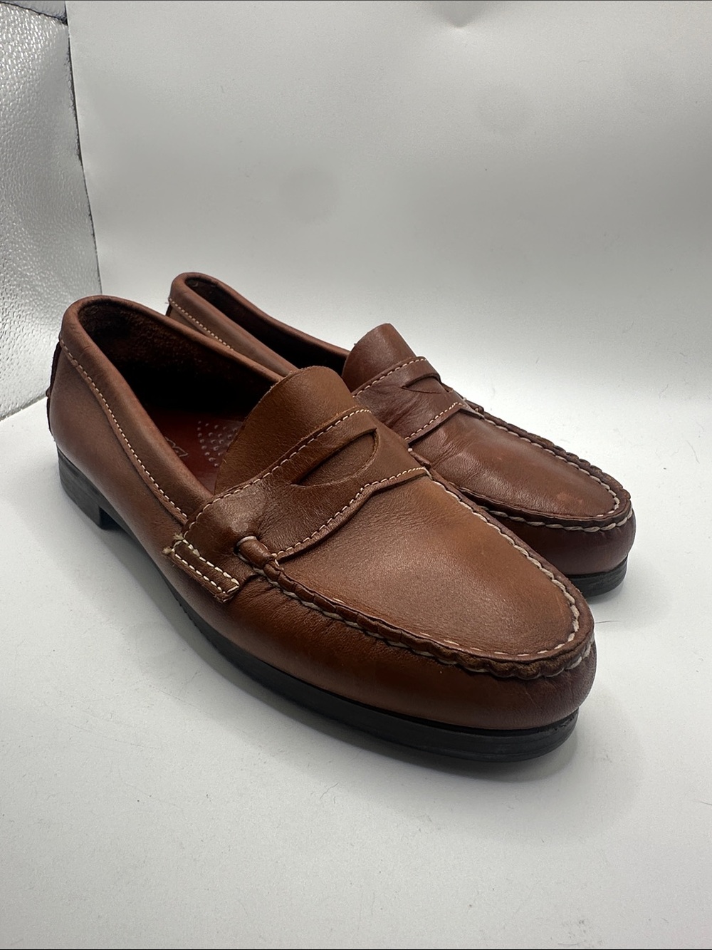 Dexter Chestnut Brown Leather Penny Loafers